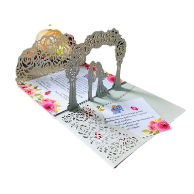 China Creative Paper/Card Wedding Wraps 3D Cards Invitation Newlywed Wedding Invitations Three-Dimensional for sale