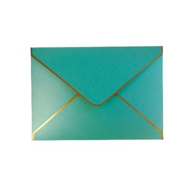 China Paper / Card Gold Foil Edged Rectangular Envelopes Invitations Greeting Cards Beaded Paper Envelopes Can Be Customized for sale