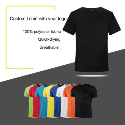 China Custom Wholesale Anti-Shrink Cheap Breathable Dry Fit 100% Polyester T-Shirt for sale