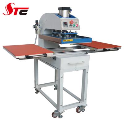 China Automatic Pneumatic Heat Press CE 2 Station Large Size T-Shirt Heat Press for sale