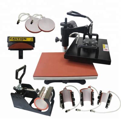 China 8 in 1 Heat Press CE Approved T-shirt Mug Cap Plate Stamp 8 in 1 Multifunctional Combo Heatpress Machine for sale