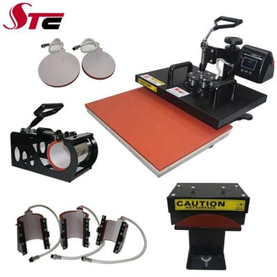 China Garment Shops Shangcheng Industrial Quality 8in1 Multifunction Combo Heat Press Machine for sale