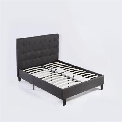 China Tufted Mail Order Packing Double Queen King Size Fabric Bed for sale