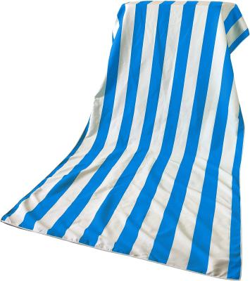 China Amazon QUICK DRY Sublimation Printing 80 Polyester 20 Polyamide Striped Microfiber Beach Towel for sale