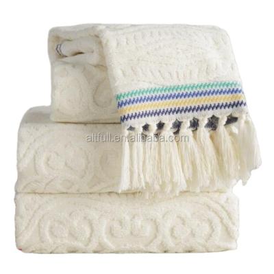 China New Products QUICK DRY Bath Towels With Tassels Bath Towel Brands In China Jacquard Bath Towels for sale