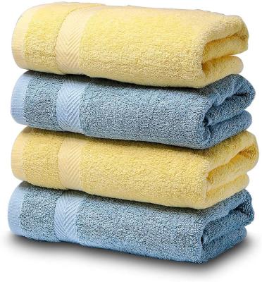 China Sustainable Wholesale Bulk Dobby Softness 100% Cotton Bath Towel For Five Star Hotel for sale