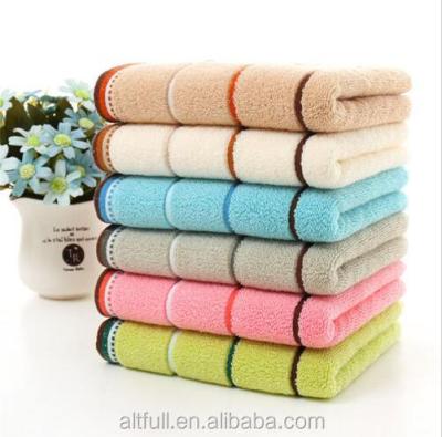 China Promotion Product Low Price Luxury QUICK DRY 100% Cotton Fabric Border Luxury Face Towel For Bathroom for sale