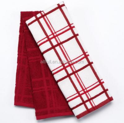 China Import Compressed From China Soft 100% Cotton Plaid Kitchen Dish Tea Towels for sale