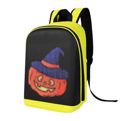 China 2021 New Technology Anti-theft Yellow Led Backpack With Manufacturer Price for sale