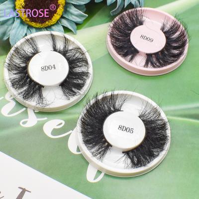 China Latest Hot Sale Thick And Long 8D Dramatic Rose 25mm Super Fluffy Dramatic Mink Lashes Customized Logo Boxes Brand Mink Lashes Mink Lashes Vendor for sale