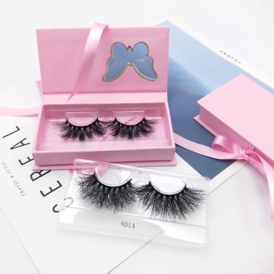 China Mink Lashes Vendor Logo 25mm Mink Lashes Customized Fluffy Curly False Lashes Packaging Box for sale