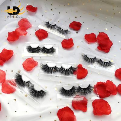 China Luxury Wholesale Thick 3d 5d Mink Strips Private Label 25mm Mink Lashes Super Fluffy 25mm Mink Lashes for sale