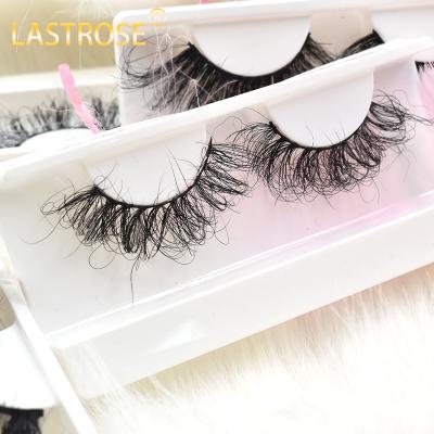 China Custom Packaging Box 25mm Full Strip Thick Mink Lashes Long Strip Lashes Private Label Supper Lashes Fluffy Eyelashes for sale