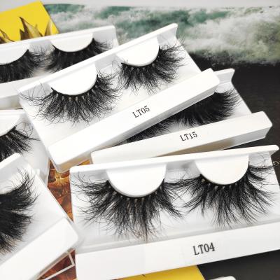 China Natural Looking Super Soft Eye Lashes Wholesale Mink Lashes 3D 5D 8D Mink Lashes Seller 25mm Fluffy Eyelash for sale