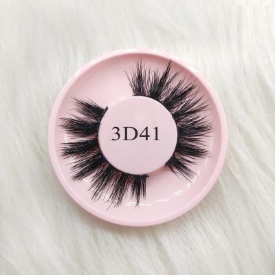 China 3D Natural Thick Eyelash Cotton Black Strip Lashes Mink for sale