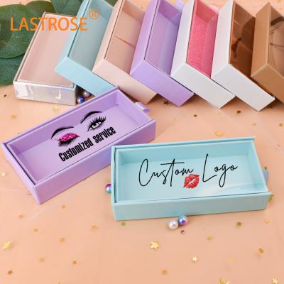 China Feather lashese with case lashbox custom packaging bulk empty eyelash package box with your logo for sale