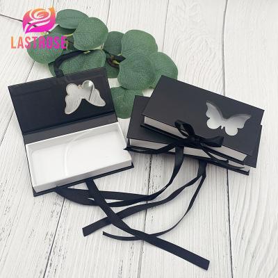 China Custom Wholesale 0.07MM Butterfly Eyelash Packaging Box Wick Packaging Bag Custom Logo for sale