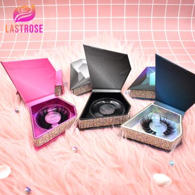 China Custom Logo 0.07MM Diamond Lashes Box Custom Paper Packaging Box Paper Unique Luxury Box for sale