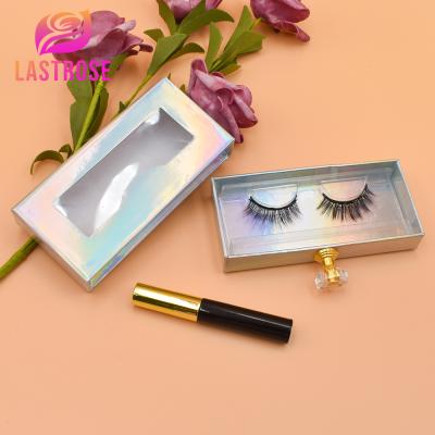 China Latest Hot Selling Thick And Magnetic Rose False 5D Mink Lashes Customized Logo Fake Mink Eyelashes Super Fluffy Magnetic Eyelashes Costume Seller for sale