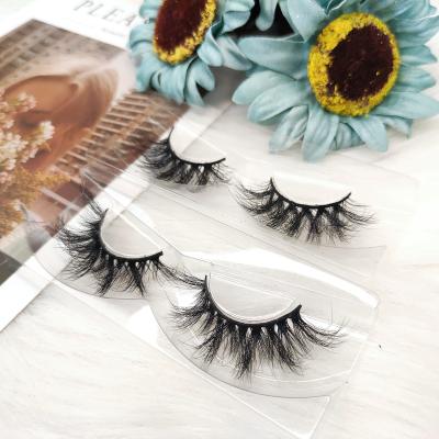 China Latest Hot Selling Dramatic Thick and Long Rose 20mm False Mink Lashes Natural 3D Eyelashes Seller Private Logo Boxes Label Faux Mink Eyelashes for sale