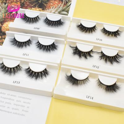 China Wholesale 3D Strip Fiber Faux Mink Wispy Private Label Natural Looking Super Soft Clear Mink Eyelashes for sale