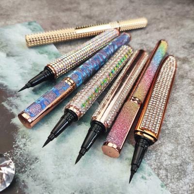 China Sticker The Latest Lashes Rose Wholesale Mink Eyelash Glue Pen With Diamond Logo Glue Pen Luxury Custom Eyeliner Make Up Tools for sale