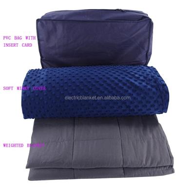 China 100% Cotton Anti-Pilling Weighted Blankets 15 lbs Adult 48