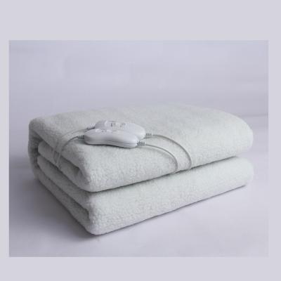 China Bedroom Artificial Wool Single Washable Electric Heating Blanket for sale