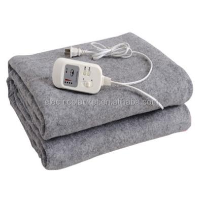 China Over Heat Protection Machine Washable Electric Heated Double Blanket 220V for sale