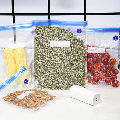 China BPA Free Viable Reusable Kit Food Plastic Vacuum Bag With Pump, Food Grade Storage Plastic Packaging Seal Vacuum Bag for sale