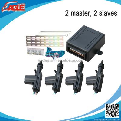 China Universal central locking system quality 2 super masters, 2 slave central lock for car with great actualing strength for sale