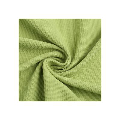 China Anti Shrink-Resistant Cheap Price Anti Pilling Natural Fabric Washable 100% Polyester 5% Spandex Waffle Fabric For Making Clothing for sale