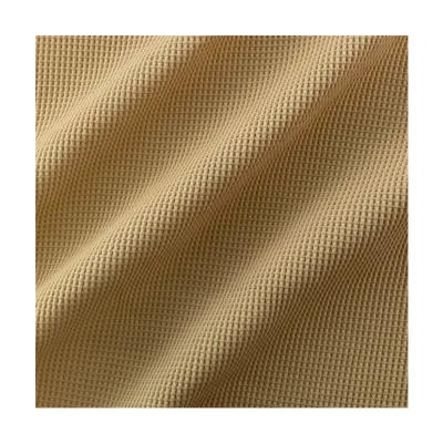 China Fashion anti-static natural style good quality and custom fabric 220g 75% cotton 25% polyester waffle fabric for making clothes for sale