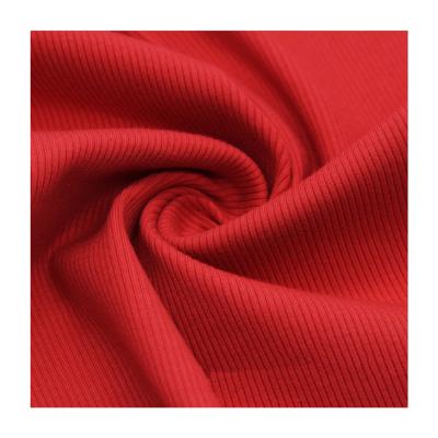 China Factory Sale Newest Design Multi Color Direct Fabric Shrink-Resistant Beautiful 5% Polyester 5% Spandex Rib Fabric for sale