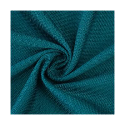 China Shrink-Resistant Smooth Moisture Dyed Fabric Anti Pilling 100% Natural 180gsm Quality 100% Polyester Pique Fabric For Making Polo Shirts for sale