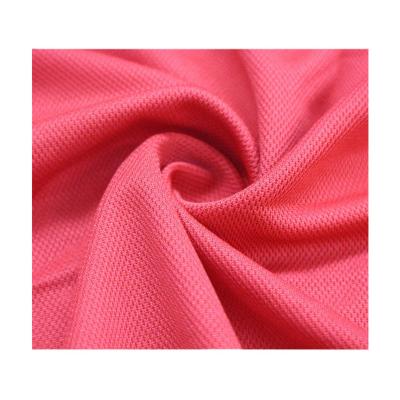 China Dyed Wholesale Cheap Price Manufacturer Popular Smooth 100% Polyester 160gsm Pique Fabric Shrink-Resistant For Polo Shirt for sale