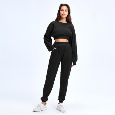 China Ladies Gym Wear Breathable Custom Sweatshirt And Leggings Women Wholesale Yoga Sets for sale