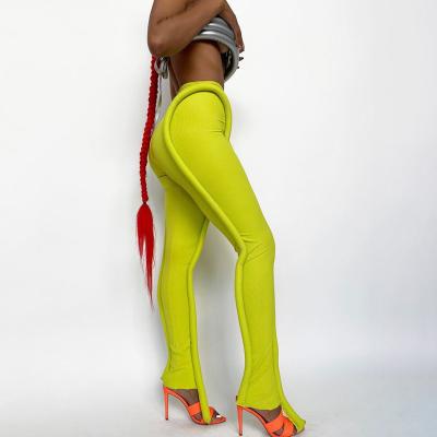 China Hot Selling Anti-wrinkle Summer Teams Fluorescent Color Fashion Pants Ladies Sports Casual Pants for sale