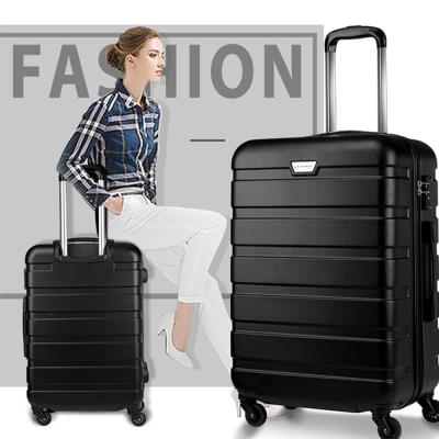 China Universal ABS Luggage Travel Boarding Trolley Case Wheel Baggage Code Zipper Case for sale