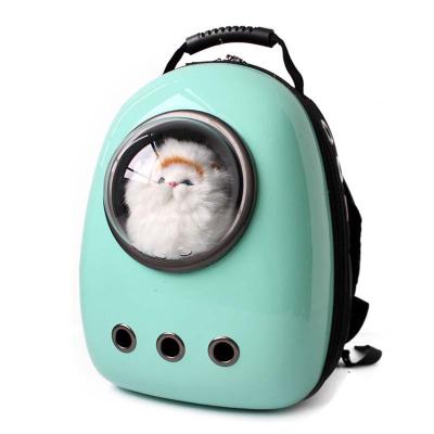 China PVC Hood Pet Cat Bag Waterproof Breathable Transparent Chest Backpack Space Pet Cat Bag for sale