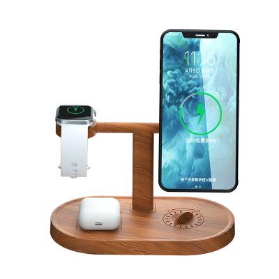 China For Apple Watch Trending Products 2021 Fantasy Magnetic Wireless Charger 3 In 1 Wooden Wireless Charger Station With Aromatherapy Chamber for sale