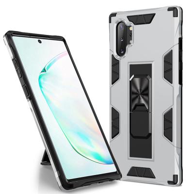 China Galaxy Note 10 Hard Shell Phone Case For Samsung Fashionable Phone Ring Holder Case Kickstand Protect 2021 Plus Case Phone Cover for sale