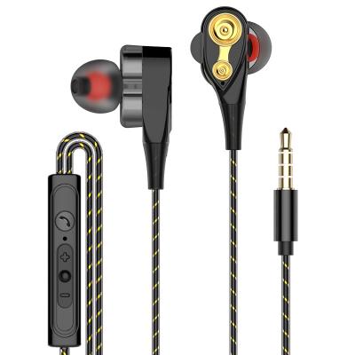 China Good Sound Quality Bass Good Sound Quality Super Super Bass Dual Dynamic Driver Custom Wired In-Ear Stereo Earphone for sale