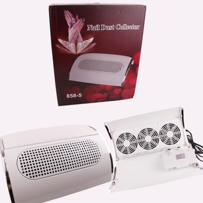 China Professional High Quality 858 ABS Nail Beauty Dust Collector Table Vacuum Cleaner Machine Tool For Professional Salon for sale