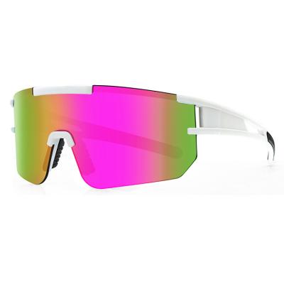 China SKI Wholesale 2020 Newest Colorful Oversized Tactical Recycling Rimless Sunglasses Men Sports Sun Glass Women TR90 UV400 for sale