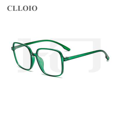 China Custom Slim Quality Classic Unisex Logo PC Square Frames Metal Bridge Reading Glass Eyewear for sale