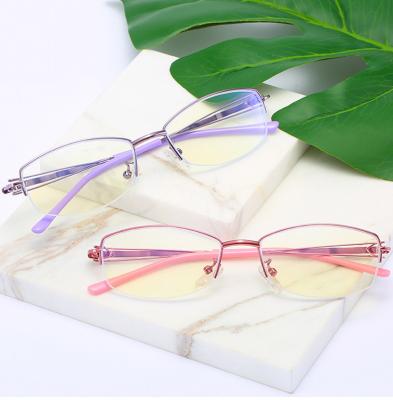 China Exquisite comfortable anti slip ladies anti blue light reading glasses half view glasses for sale