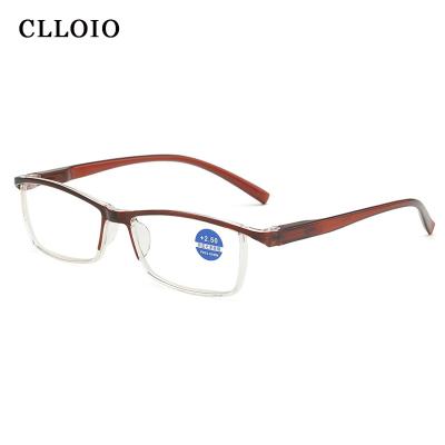 China Reading Glass Spring Hinge Half Frame Ultra Light Ray Anti-Blue Reading Glasses for sale