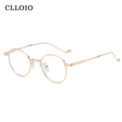 China New Arrivals High Quality Metal Frame Slim Retro Round Frame Optical Glasses for sale