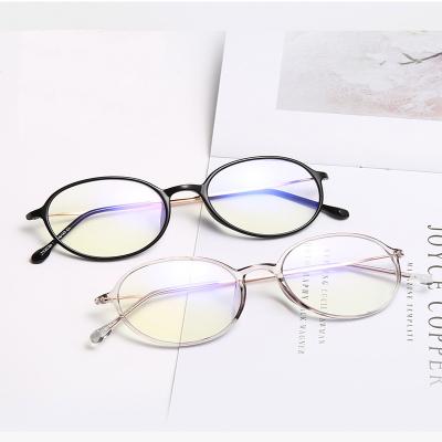 China For Reading Glasses 2019 Round Metal Glass Frames Shape Clear Glasses for sale